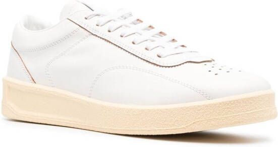 Jil Sander Leren sneakers Wit