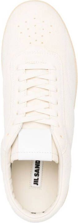 Jil Sander Leren sneakers Wit