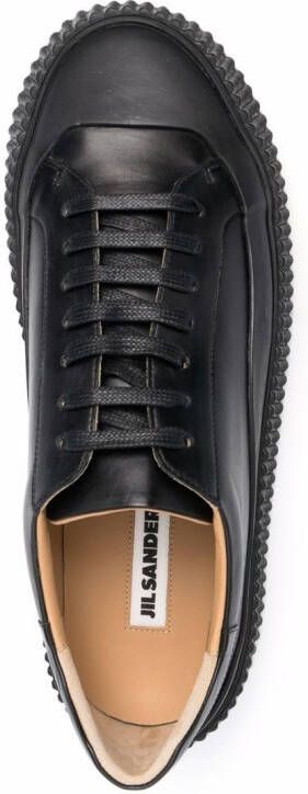 Jil Sander Leren sneakers Zwart