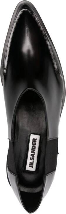 Jil Sander Loafers met puntige neus Zwart