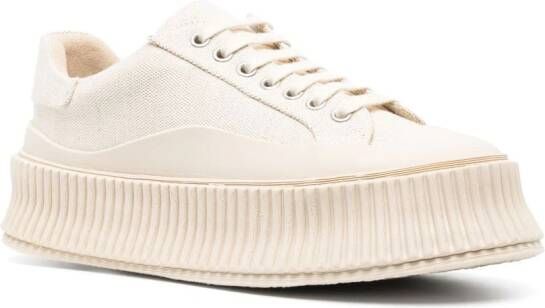 Jil Sander Leren sneakers Beige