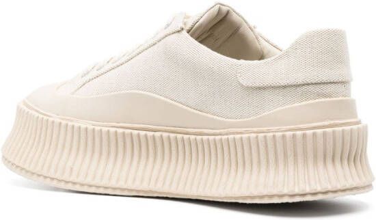 Jil Sander Leren sneakers Beige