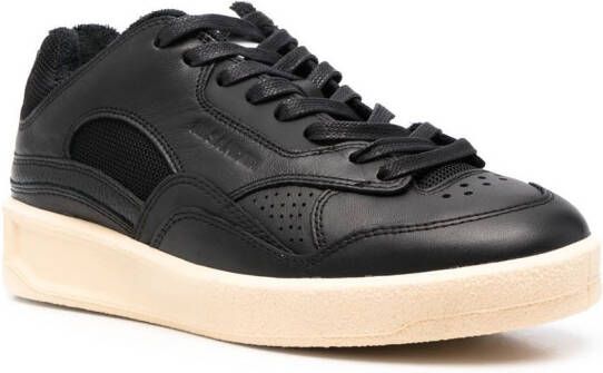 Jil Sander Low-top sneakers met vlakken Zwart