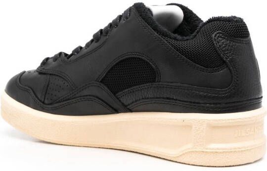 Jil Sander Low-top sneakers met vlakken Zwart