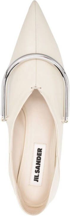 Jil Sander Pumps met puntige neus Beige