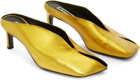 Jil Sander Pumps met vierkante neus Goud