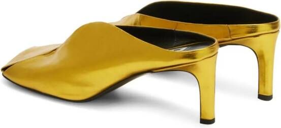 Jil Sander Pumps met vierkante neus Goud