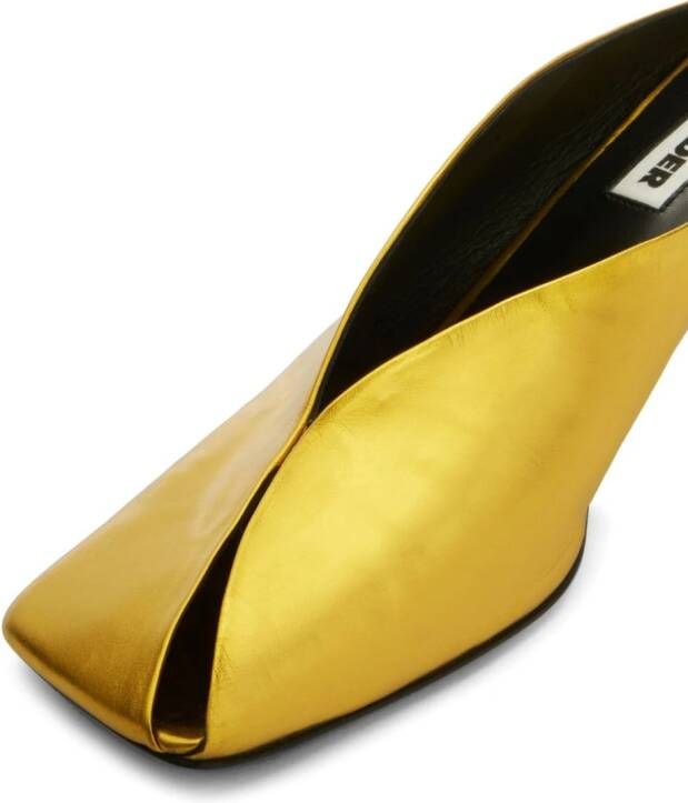 Jil Sander Pumps met vierkante neus Goud