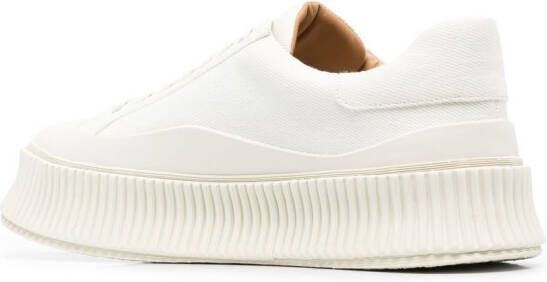 Jil Sander Sneakers met geribbelde zool Wit