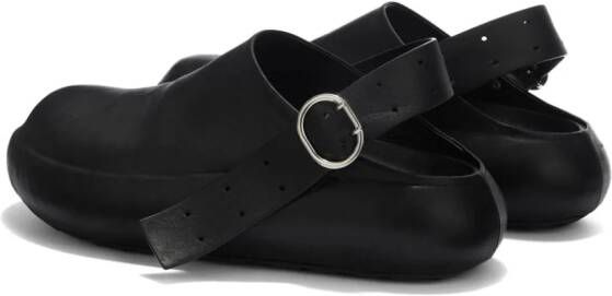 Jil Sander Sabout leren sandalen Zwart