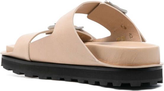 Jil Sander Sandalen met dubbele gesp Beige