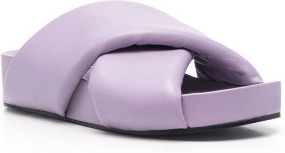 Jil Sander Sandalen met gekruist bandje Paars
