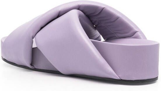Jil Sander Sandalen met gekruist bandje Paars