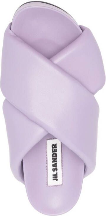 Jil Sander Sandalen met gekruist bandje Paars