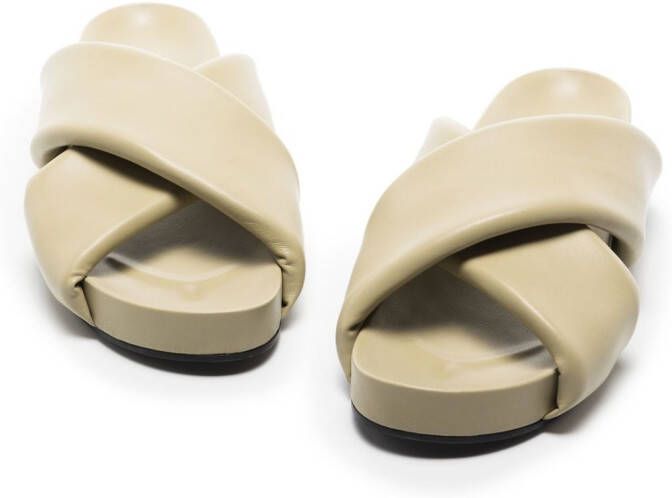 Jil Sander Sandalen met gekruiste bandjes Beige