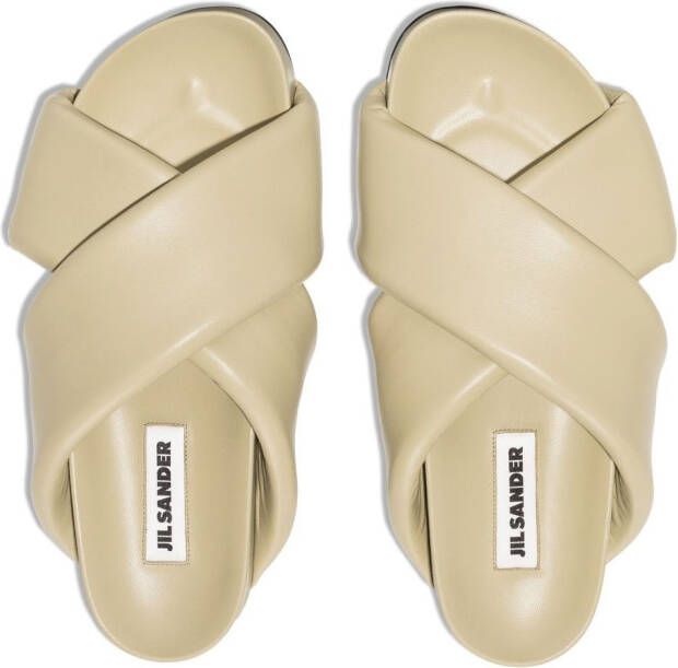 Jil Sander Sandalen met gekruiste bandjes Beige