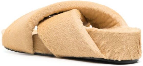 Jil Sander Sandalen met gekruiste bandjes Beige