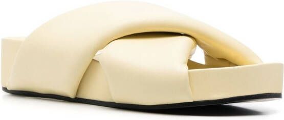 Jil Sander Sandalen met gekruiste bandjes Geel