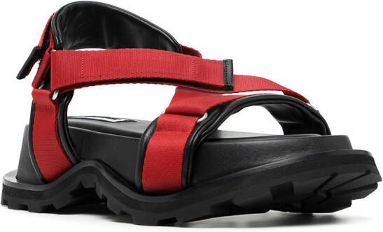 Jil Sander Sandalen met gekruiste bandjes Zwart