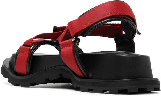 Jil Sander Sandalen met gekruiste bandjes Zwart