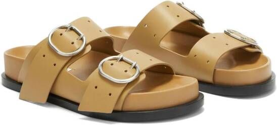 Jil Sander Sandalen met gesp Bruin