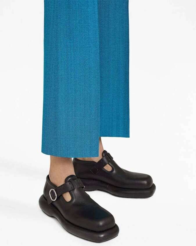 Jil Sander Scarpe leren loafers Zwart