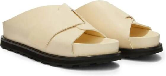 Jil Sander Slippers met plateauzool Beige