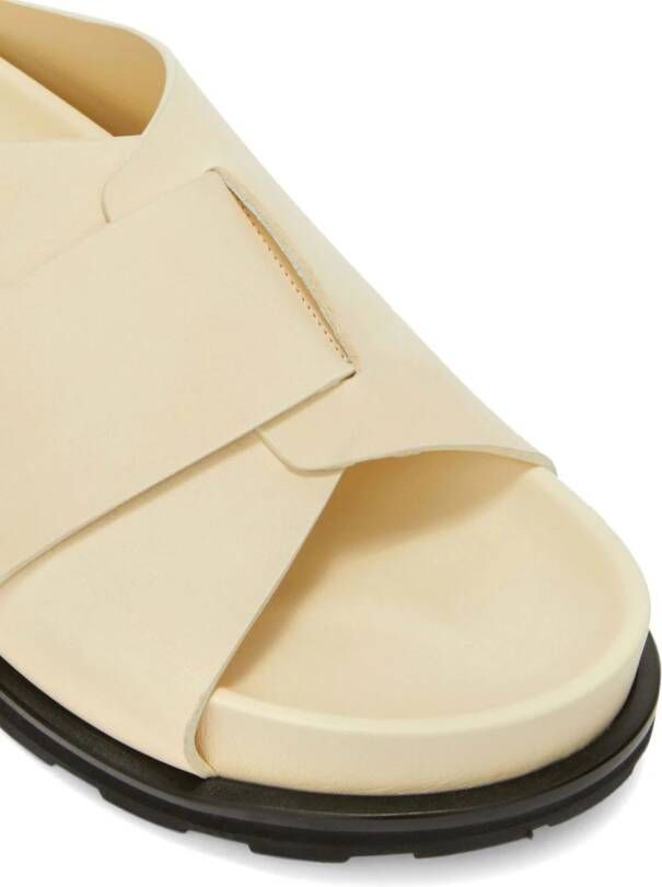 Jil Sander Slippers met plateauzool Beige