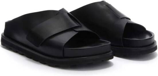 Jil Sander Slippers met plateauzool Zwart