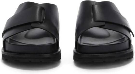 Jil Sander Slippers met plateauzool Zwart