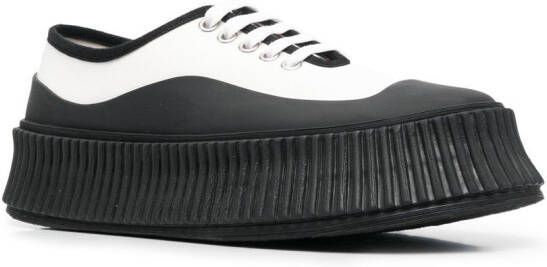 Jil Sander Sneakers met chunky zool Wit