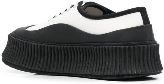 Jil Sander Sneakers met chunky zool Wit