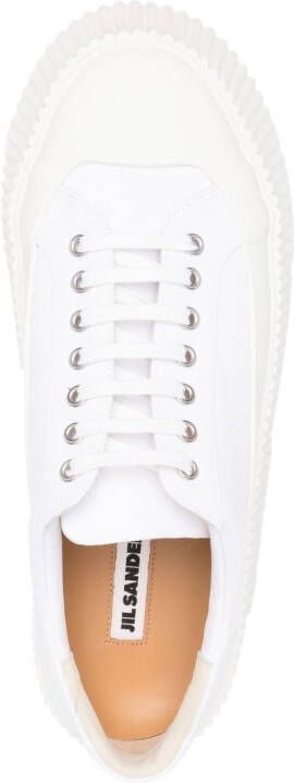 Jil Sander Sneakers met chunky zool Wit