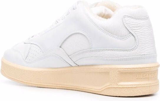 Jil Sander Sneakers met logo-reliëf Wit