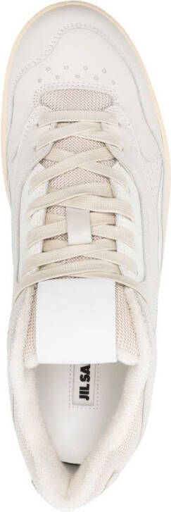 Jil Sander Sneakers met logo-reliëf Wit