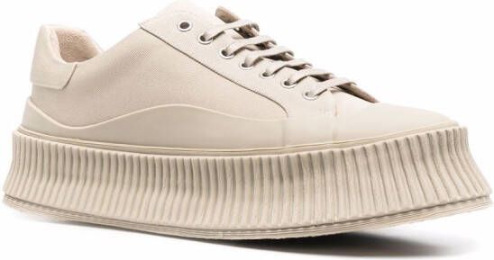 Jil Sander Sneakers met plateauzool Beige