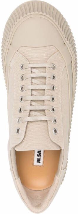 Jil Sander Sneakers met plateauzool Beige