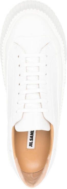 Jil Sander Sneakers met plateauzool Wit