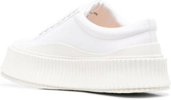 Jil Sander Sneakers met ronde neus Wit