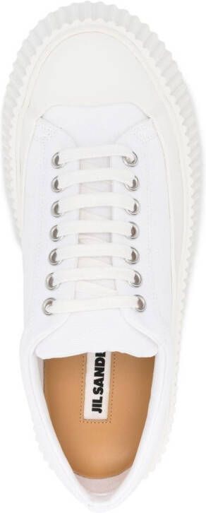 Jil Sander Sneakers met ronde neus Wit