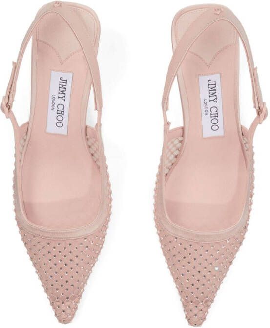 Jimmy Choo 50 mm Amel pumps verfraaid met kristallen Roze