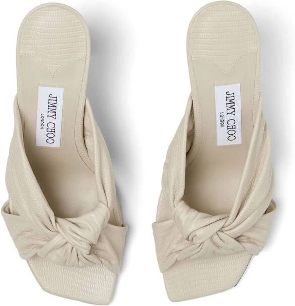 Jimmy Choo 85 mm Avenue sandalen met gedraaid detail Beige