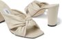 Jimmy Choo 85 mm Avenue sandalen met gedraaid detail Beige - Thumbnail 5