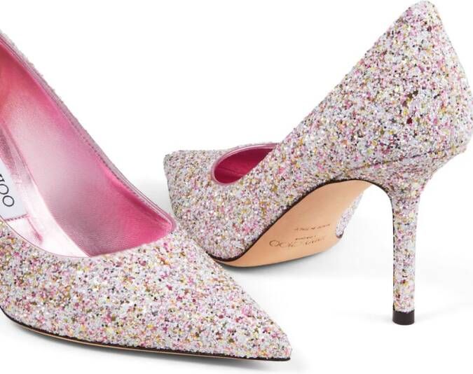 Jimmy Choo Love pumps met glitter Roze