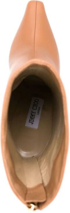 Jimmy Choo Agathe laarzen met puntige neus Beige