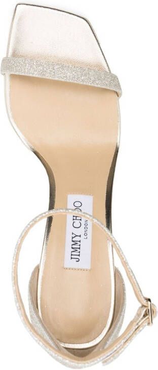 Jimmy Choo Alva leren sandalen Zilver