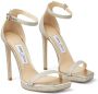 Jimmy Choo Glitter Leren Sandalen met Enkelbandje Yellow Dames - Thumbnail 6