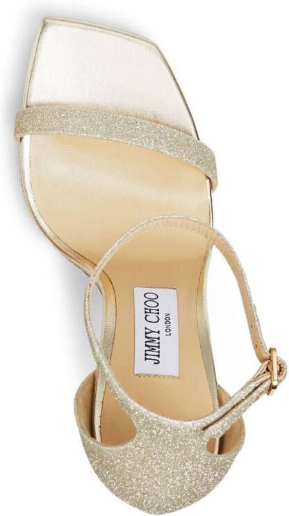 Jimmy Choo Alva sandalen met glitter Goud