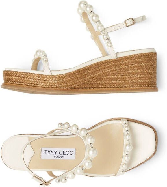 Jimmy Choo Amatuus sandalen met sleehak Wit