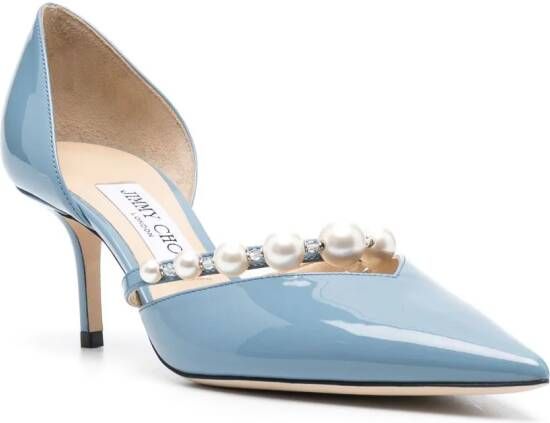 Jimmy Choo Aurelie 65 leren pumps Blauw